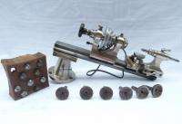 Cased Vintage IME Precision 8mm Watchmakers Lathe   