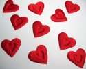 100 Herz Rosenblätter mit Prägung I (Herz) U  `Ich liebe Dich 