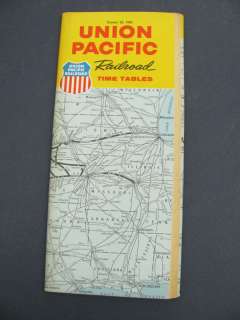 Union Pacific UP Railroad RR Public Timetable Oct 1962 RR PTT TT 
