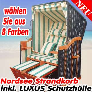 Strandkorb XL Luxus Gartenliege Sylt Ostsee Volllieger  