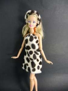 Barbie Doll Handmade Outfit Set 2 Pcs Dress and hat # 002  