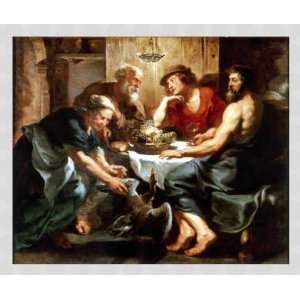 Bild mit Rahmen Peter Paul Rubens, Jupiter und Merkur bei Philemon 