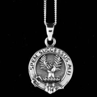 Scottish Clan Crest Silver Pendant/Necklace   Ross  