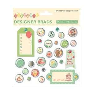 October Afternoon Cakewalk Designer Brads; 3 Items/Order  