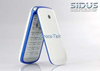Sidus F708   2.5 inch Dual SIM Flip Mobile Phone bluetooth (white,red 