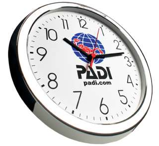 PADI Wall Clock   Full Colour Logo PADI Time  