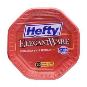 Hefty Elegant Ware Plate   Red, 18 ct 