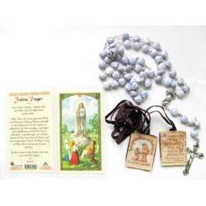 Blessed By Pope Benedict XVI Our Lady Fatima Rosary Holy Card and 