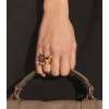    Yves Saint Laurent   ARTY GOLD PLATED RING WITH GLASS 
