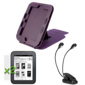 GTMax Black Leather PU Stand Case + 2x LCD Screen Protector Film Guard 