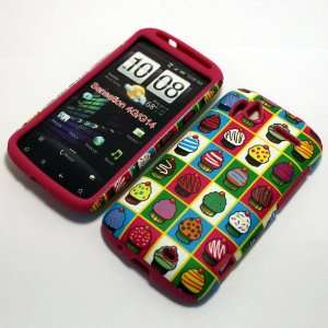   4G MULTI COLOR CUPCAKE PATTERN HYBRID CASE Cell Phones & Accessories