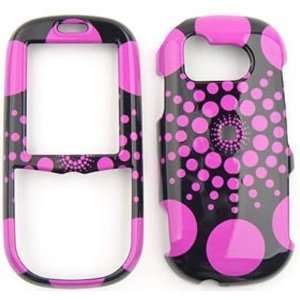 SAMSUNG Intensity u450 Polka Dots Burst, Pink on Black Hard Case/Cover 