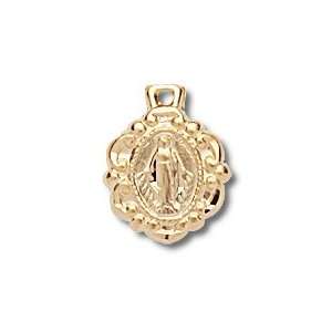  Infant Baby Necklace Gold over Sterling Silver Miraculous Medal St 