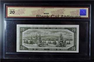1954 Canada $20 Twenty Dollar Bill BC 33b V Fine 20 BCS  