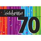 70th Birthday Party ( Age 70 ) COLORFUL MILESTONE INVITATION INVITE 
