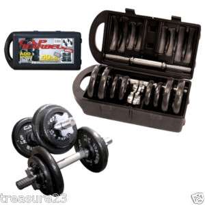 Cap Barbell 40 lb Adjustable Dumbbell Weight Set w/Case  
