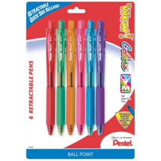 Pentel WOW Colors Retractable Ballpoint Pens 6 pk. product details 