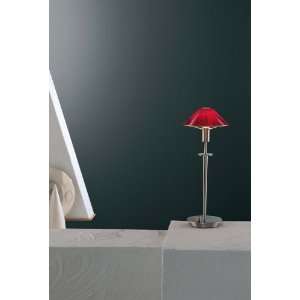   Holtkoetter Antique Brass Magma Red Glass Desk Lamp: Home Improvement
