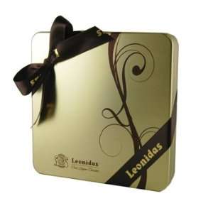 Leonidas Assorted Chocolate Bronze Tin Grocery & Gourmet Food