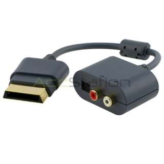 RCA Audio Toslink Optical Digital Cable Adapter For Microsoft Xbox 360 