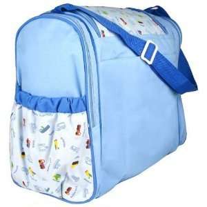Blue Snoopy Large Baby Diaper Bag with Changing Pad + Plastic Wipes 