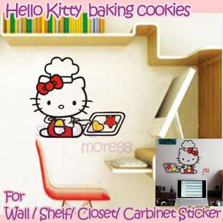 Hello Kitty Cute Wall Sticker Home Decor (baking cookie  