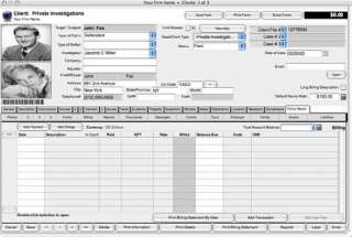 sample client billing screen