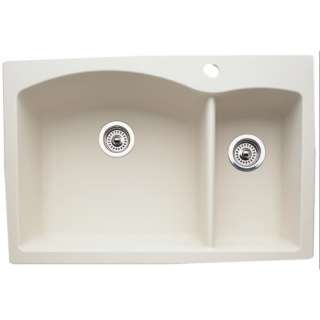 Blanco 440200 Diamond Kitchen Sink Double Bowl White (747943021548 