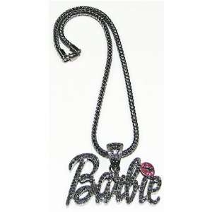  Nicki Minaj Barbie Iced Out Pendant Necklace Black with 