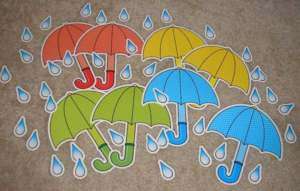 Teacher Resource:Umbrella & Rain Bulletin Board Accents  