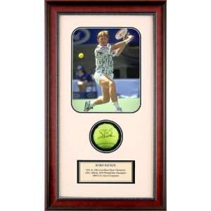  Boris Becker Autographed Tennis Ball Shadowbox Everything 