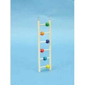   Ladder 12 W/beads (Catalog Category Bird / Ladders wood) Pet
