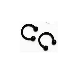Jewelry   Cobalt Black 10m Horseshoe Earrings (18g)   Fashion Earrings 