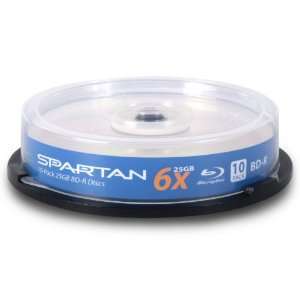 Spartan 25 GB 6x BD R Blu ray Single Layer Blank Media Discs with Non 