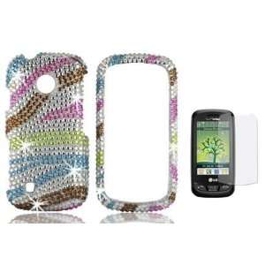Diamond Bling Snap on Hard Shell Protector Faceplate Cover Case for LG 