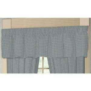  Blue Sky&White Gingham Checks, Fabric Curtain Valance 54 X 