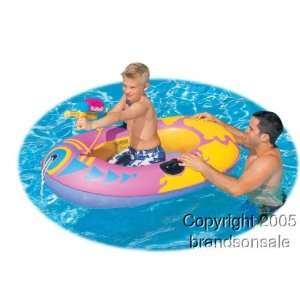    Kids Inflatable Blow Up Boat with Squirt Gun Toys & Games