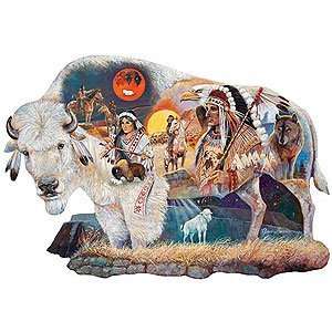   Of The White Buffalo   750 Piece Shaped Jigsaw Puzzle Toys & Games