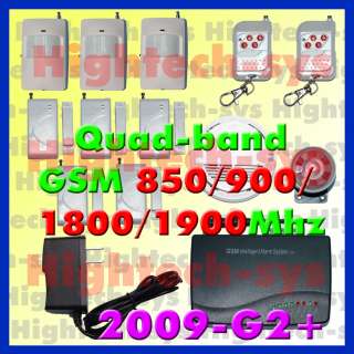 NEW* QUAD BAND GSM SMS Home Alarm Security System II, 850/900/1800 