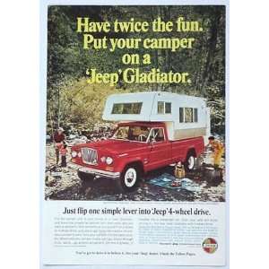  1966 Jeep Gladiator Camper Camping Print Ad (1944)