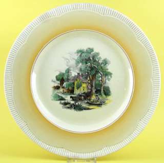 VINTAGE CLARICE CLIFF DINNER PLATE COTSWOLD PATTERN NEWPORT POTTERY CO 