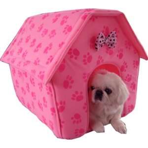   Collapsible Princess Pink Cat / Dog House   Small: Pet Supplies