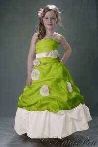 FLOWER GIRL PAGEANT PARTY HOLIDAY DRESS 3818 GREEN SIZE 6 8  