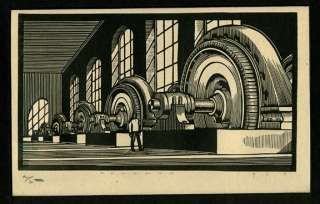Dynamos, a wood engraving print by John Farleigh, 1933  