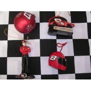  NASCAR Dale Earnhardt Jr. 8 Christmas Ornament Set of 4 