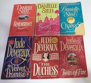 Danielle Steel & Jude Deveraux   Paperbacks  Lot of 6 Plus 1 Free Book 