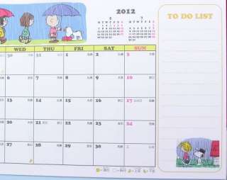 2012 Peanuts Snoopy Desk Calendar 19 x 14 cm H6015 Japan  