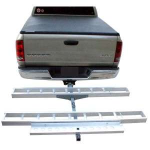 DOUBLE ALUMINUM MOTORCYCLE DIRT BIKE CARRIER W/ LOADING RAMP FITS 2 