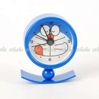 Doraemon Head Mini Desktop Desk Alarm Clock Blue EGG1HF  