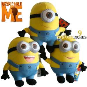 Set of 3 Despicable Me Minions Plush Toys 9 kids Dolls  